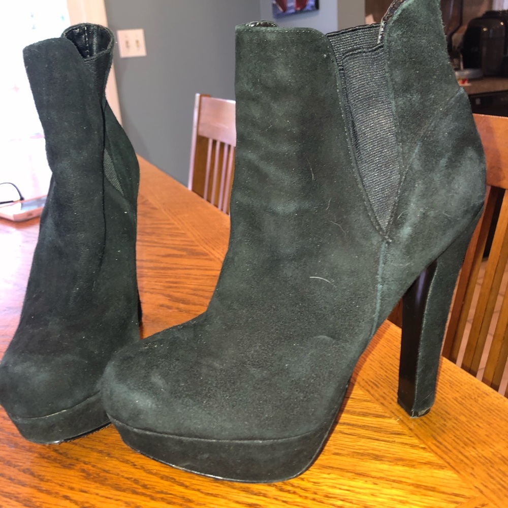 Bakers suede and leather high heeled booties